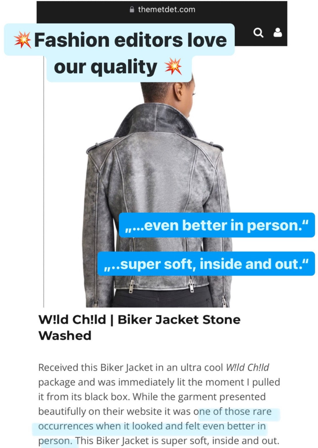 Biker Jacket stone washed