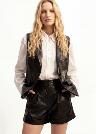 Wildchild Ostrich gilet vest shorts