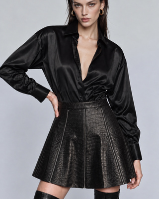 Viper Leather Skirt