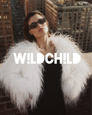 W!LDCH!LD white feather jacket NYC