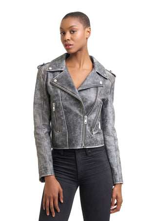 Biker Jacket stone washed